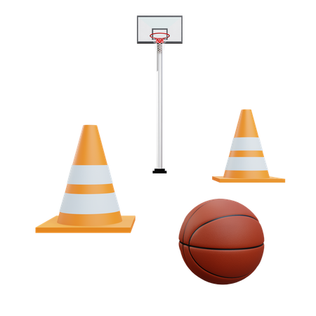 バスケットボールのドリル  3D Icon