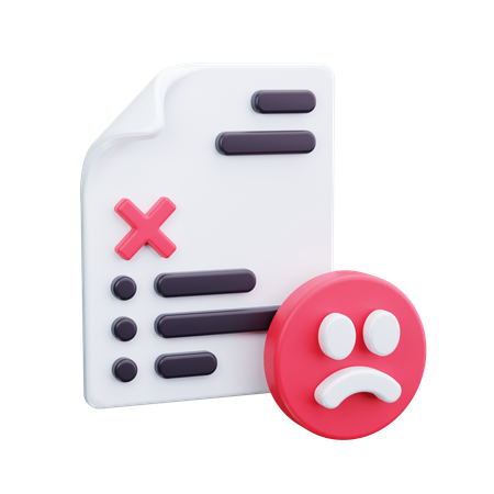 申請が却下された  3D Icon