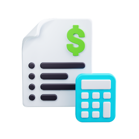 회계 명세서  3D Icon
