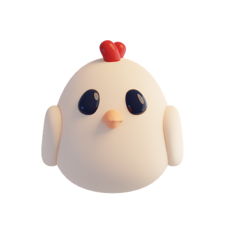 닭  3D Icon