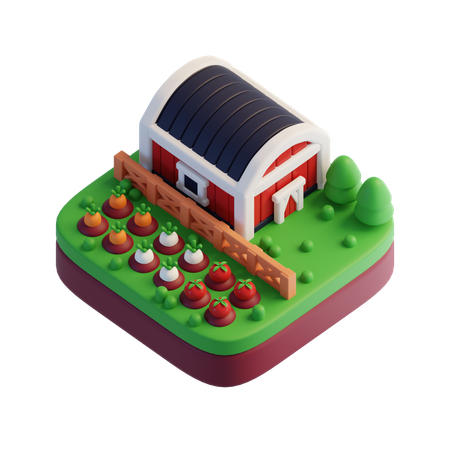 외양간  3D Icon
