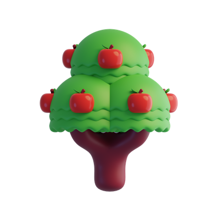 사과나무  3D Icon