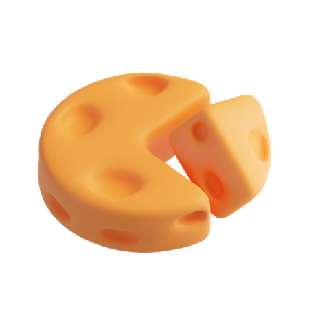 치즈 큐브  3D Icon