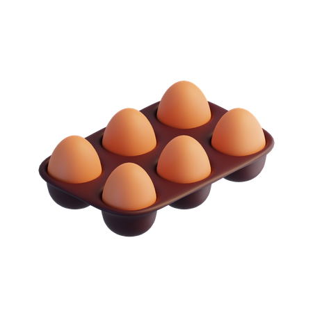 계란 트레이  3D Icon