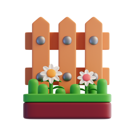 농장 울타리  3D Icon