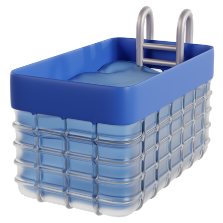 ブルーポータブルクーラースポーツ  3D Icon