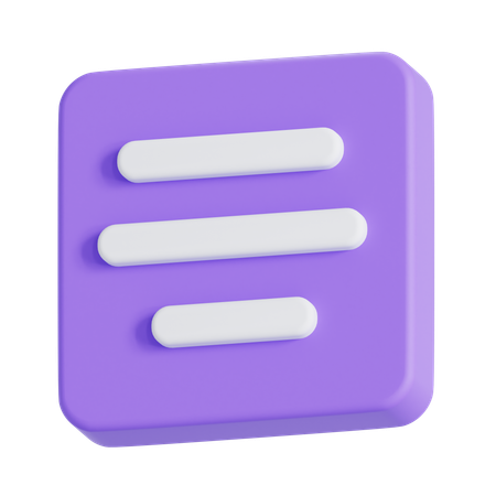 テキストを中央揃えにする  3Dアイコン