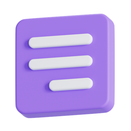 テキストを右揃えにする  3Dアイコン