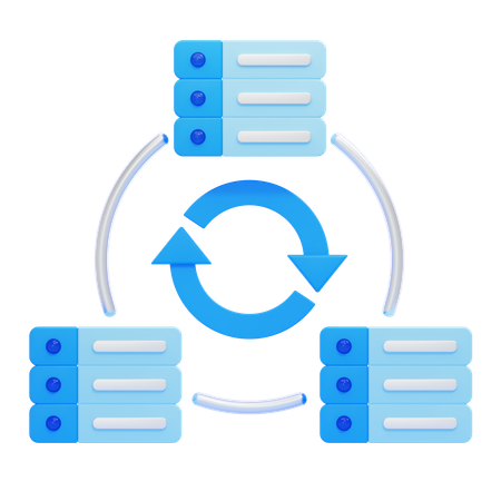 네트워크 서버  3D Icon