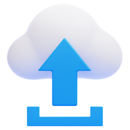 클라우드 업로드  3D Icon