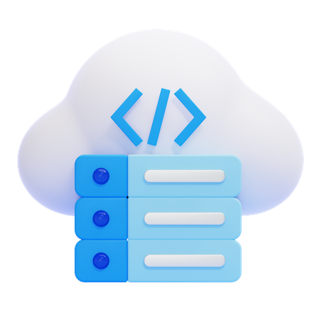 클라우드 서버  3D Icon