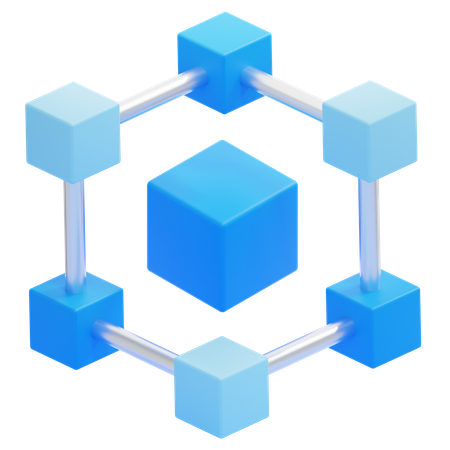 블록체인  3D Icon