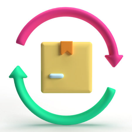 반품 상자  3D Icon