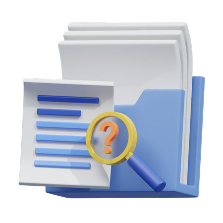 물음표 문서  3D Icon