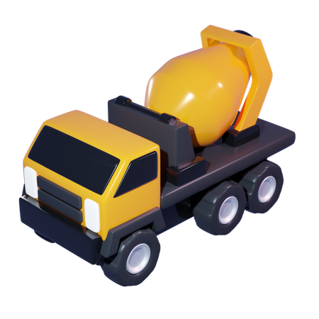 トラックミキサー  3D Icon