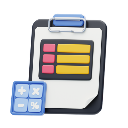 簿記  3D Icon