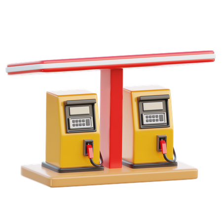주유소  3D Icon
