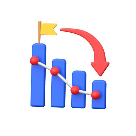사업의 몰락  3D Icon