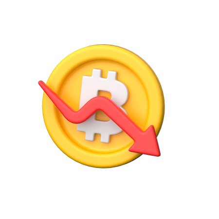 비트코인 손실  3D Icon