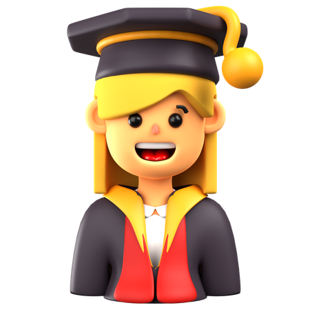 卒業生  3D Icon