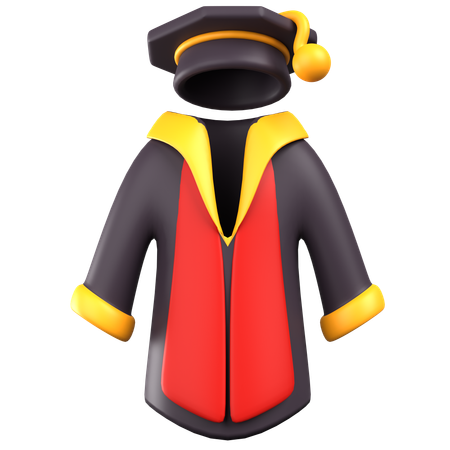 卒業ガウン  3D Icon