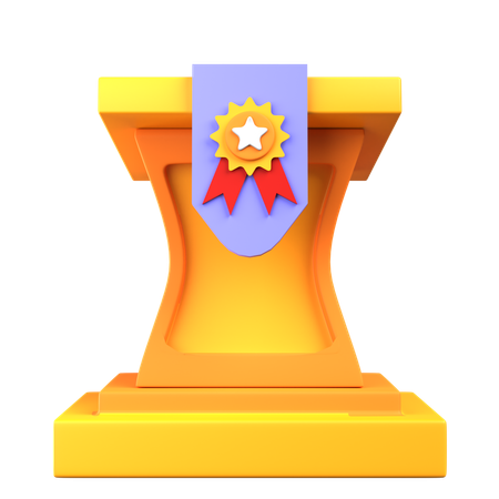 優勝者の表彰台  3D Icon