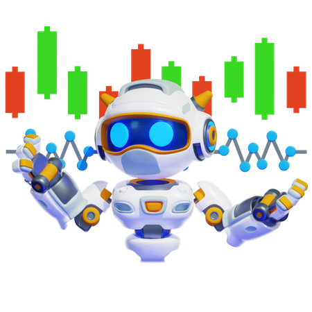 로봇 거래  3D Icon