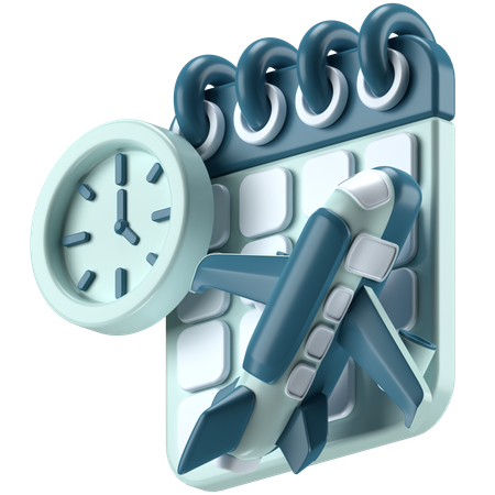 旅行スケジュール  3D Icon