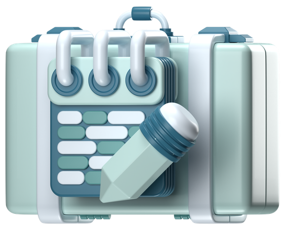 旅行スケジュール  3D Icon