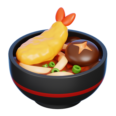 튀김 우동  3D Icon