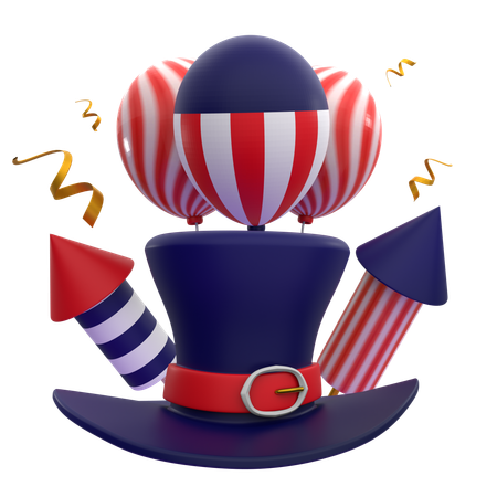アメリカ独立記念日  3D Icon