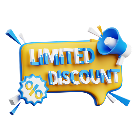 한정 할인  3D Icon