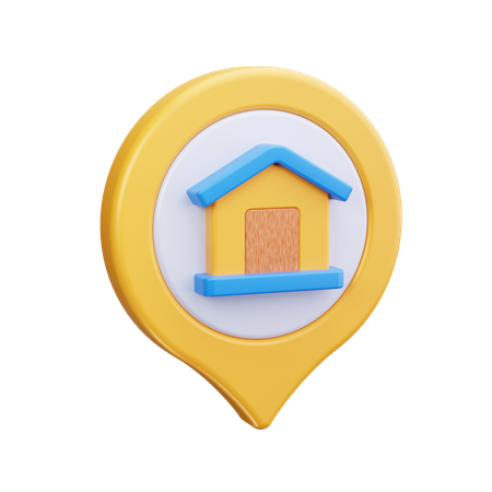 自宅住所  3D Icon
