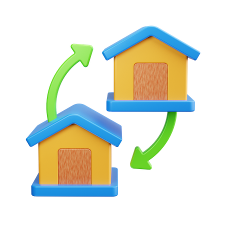 ホーム移転  3D Icon