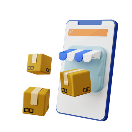 쇼핑 상자  3D Icon
