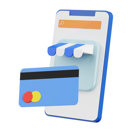 신용 상점  3D Icon