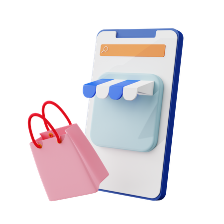 쇼핑백 인터페이스  3D Icon