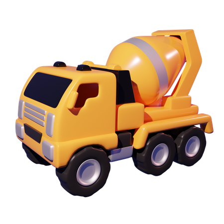 セメントミキサートラックのおもちゃ  3D Icon