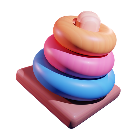 피라미드 장난감  3D Icon