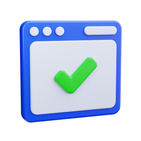 承認されたウェブページ  3D Icon