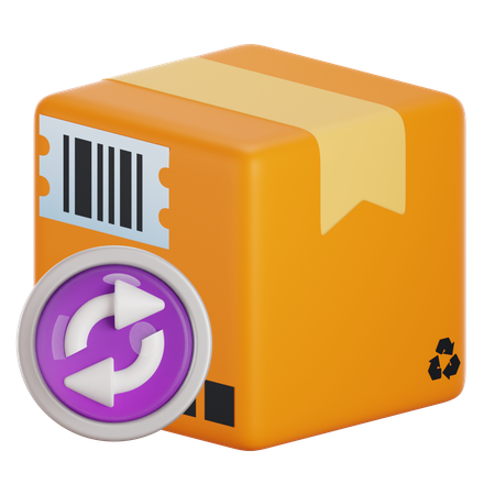 반품 패키지  3D Icon