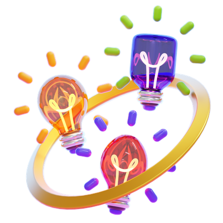 ブレインストーミング  3D Icon
