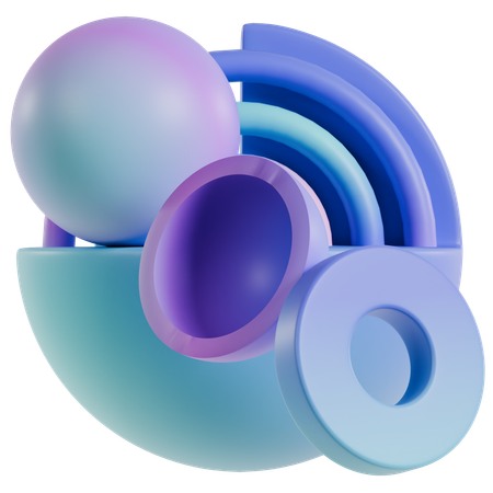 抽象幾何学  3D Icon