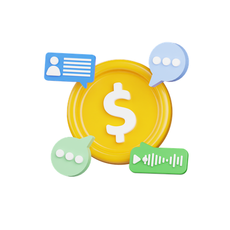 支払い会話  3D Icon