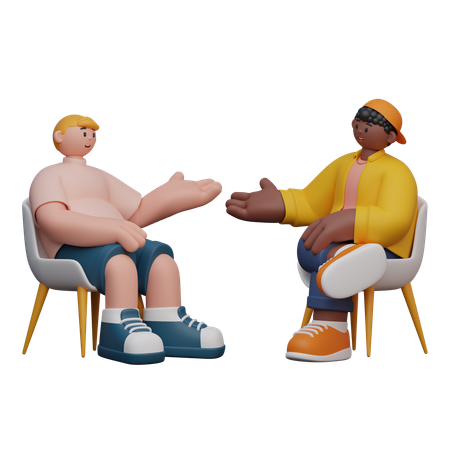 도서관에 대한 사람들의 토론  3D Icon