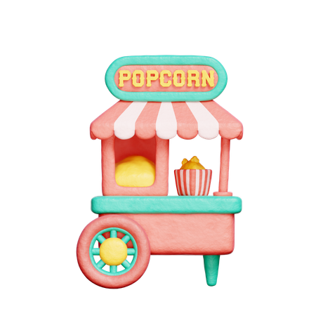 팝콘  3D Icon
