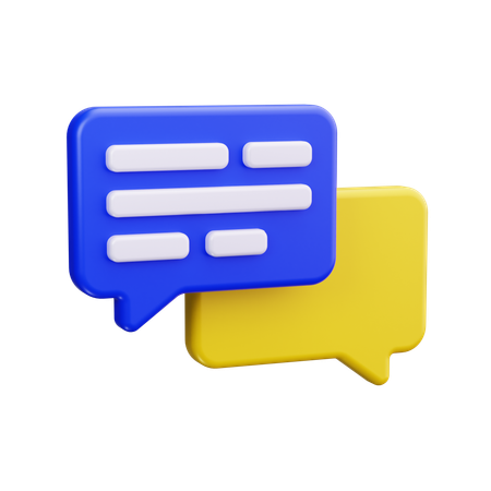 채팅  3D Icon