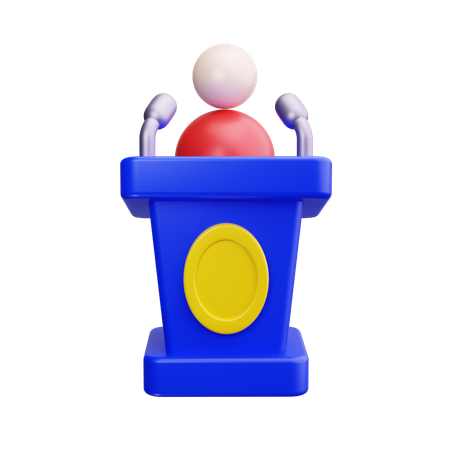 사업가 연설  3D Icon