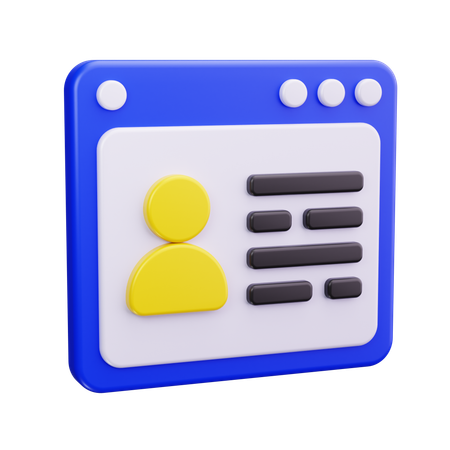 직원 이력서  3D Icon