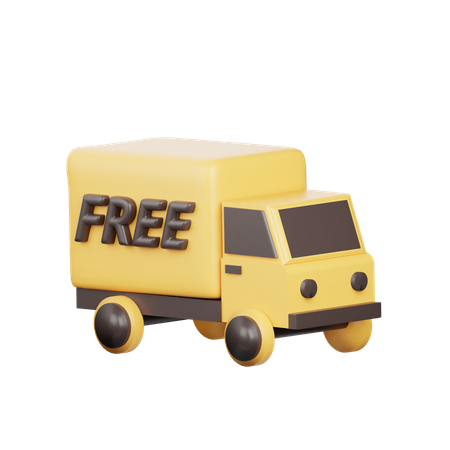 무료 배달  3D Icon